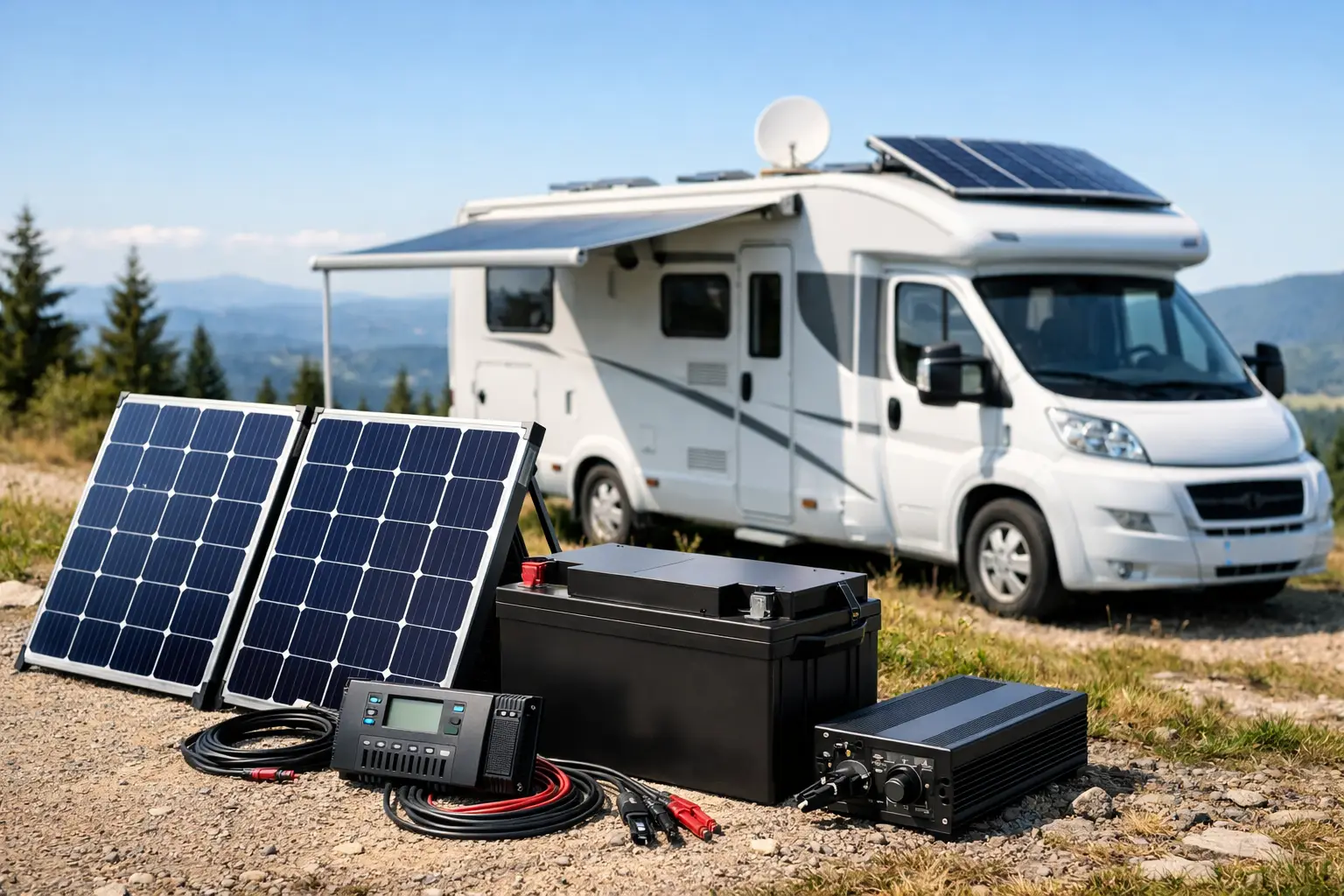 Solar Kit for Motorhome with Lithium Battery